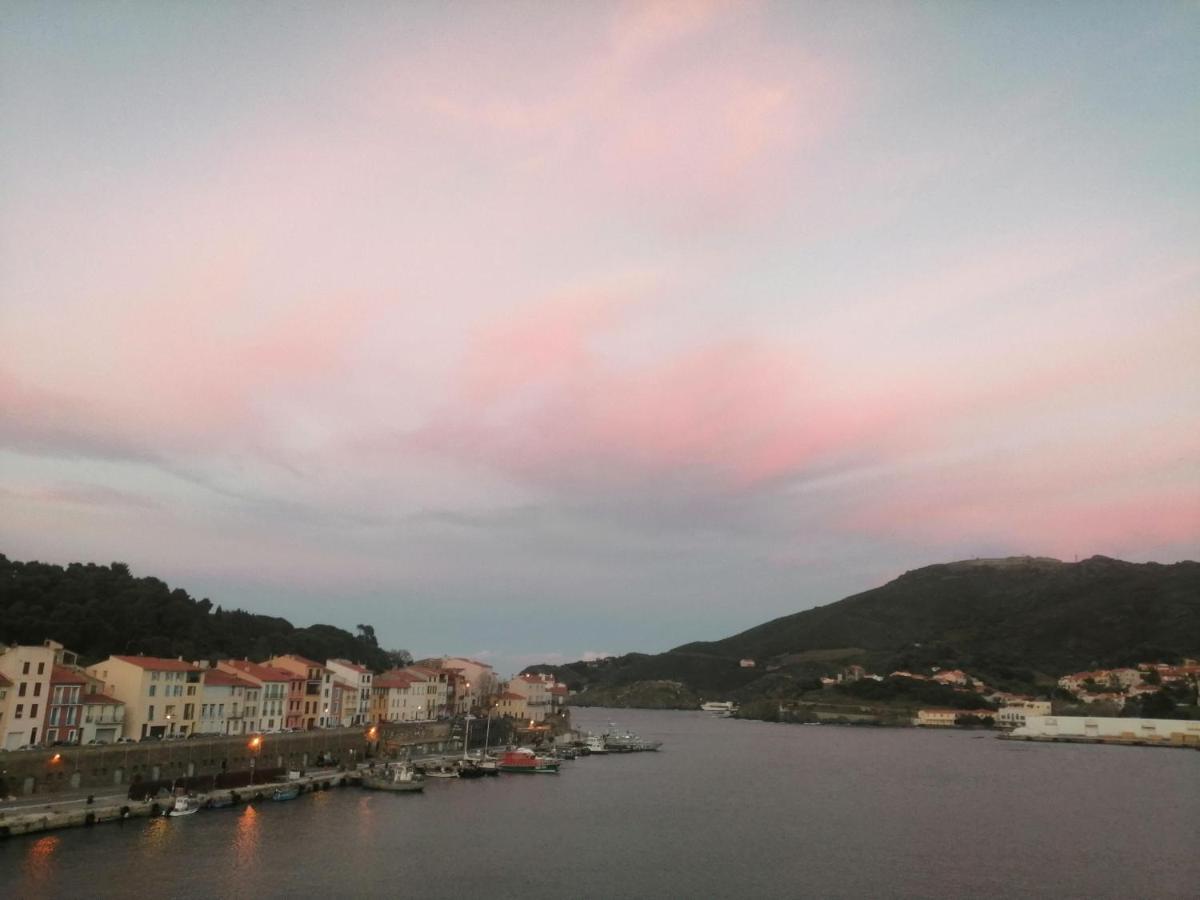 Vue Sur Mer! Levers De Lune Et Soleil En Direct! Port Vendres Exterior foto